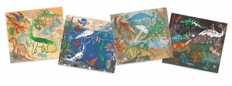Set creativ transfer Dinozauri, Djeco [ps:d22d2664-fa26-46b0-98fe-82b685debe3c]
