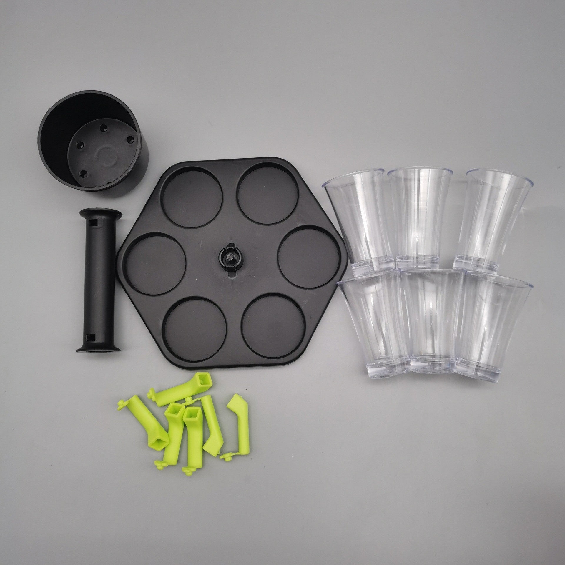Dozator Shoturi Hexagonal Flippy, Set 6 Pahare, Negru - Default Title (3) [ps:259651cf-9254-423c-a73d-79bb60b60972]