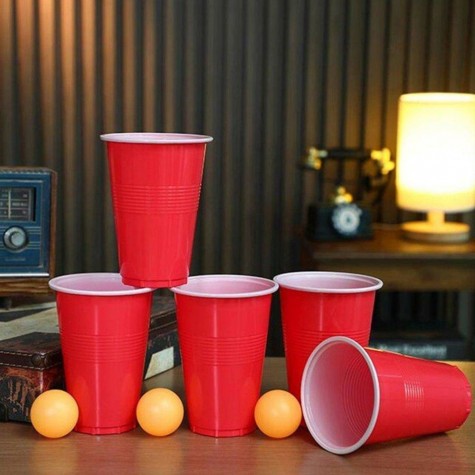 Joc Beer Pong Flippy - Set 24 Pahare și Mingi, Roșu - Roșu (3) [ps:b40648fc-1f0d-4d4c-a6d0-bbe762fb0406]