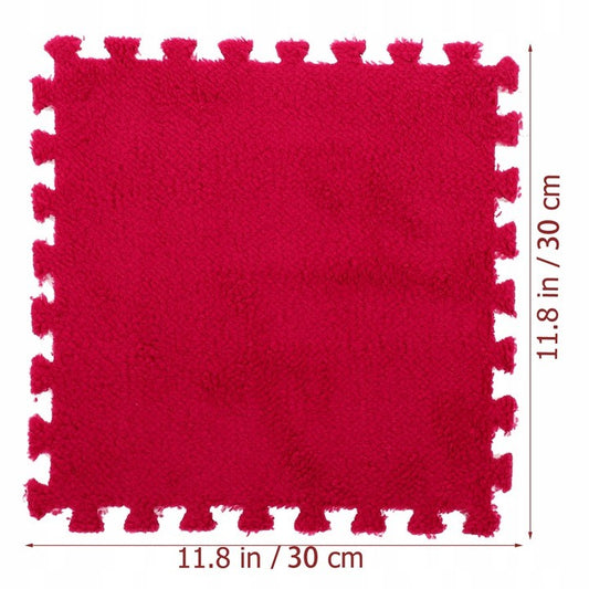 Set Covor Puzzle Flippy, Spuma EVA, 10 Piese, Alb | 30x30cm - Roșu (3) [ps:efb331ae-8558-45eb-b9b4-eada199fff73]