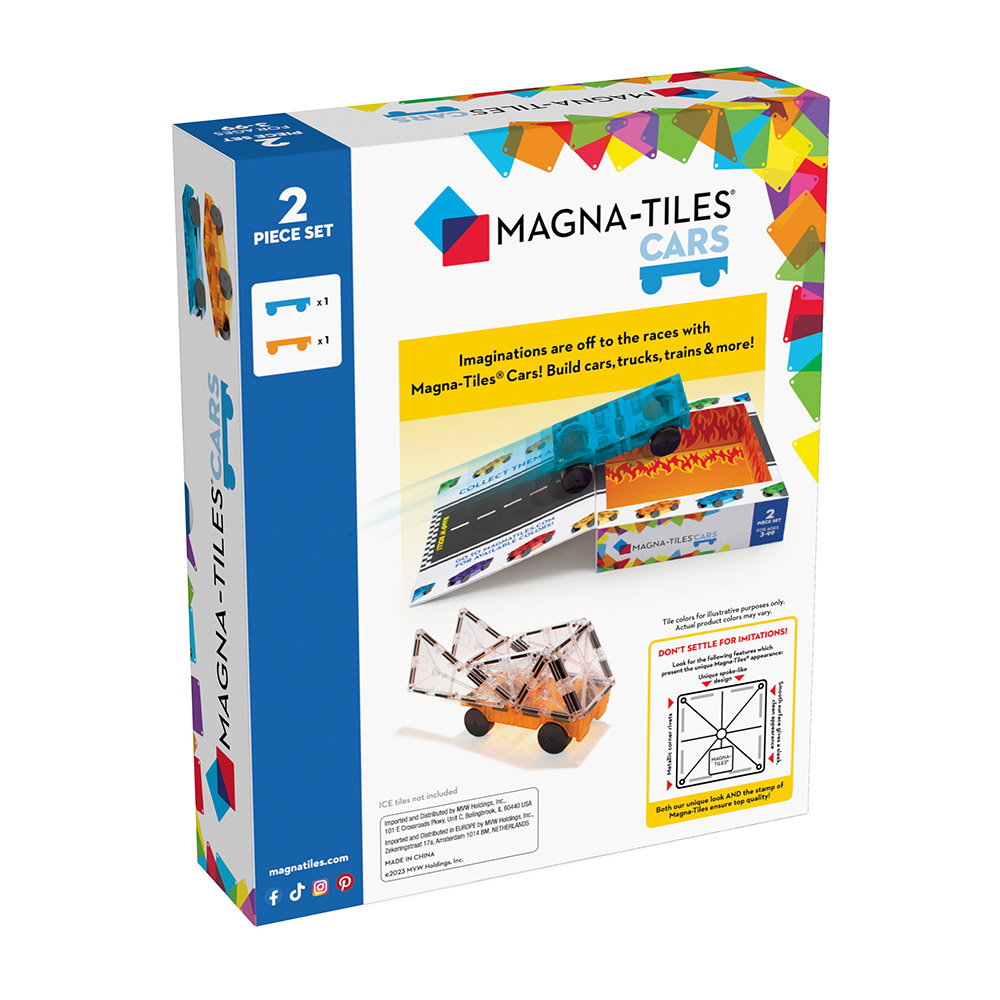 MAGNA-TILES Extensie 2 Mașinuțe Galben și Verde - Albastru si Portocaliu (3) [ps:c00fab78-2b41-45b1-9efd-17eb7d2b7580]