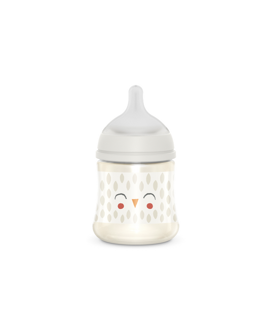Biberon 150 ml Tetină fiziologică SX Pro cu debit lent Bufniță bej Bonhomia [ps:0ca73175-c5ad-48f8-9323-e34af34fb1b2]