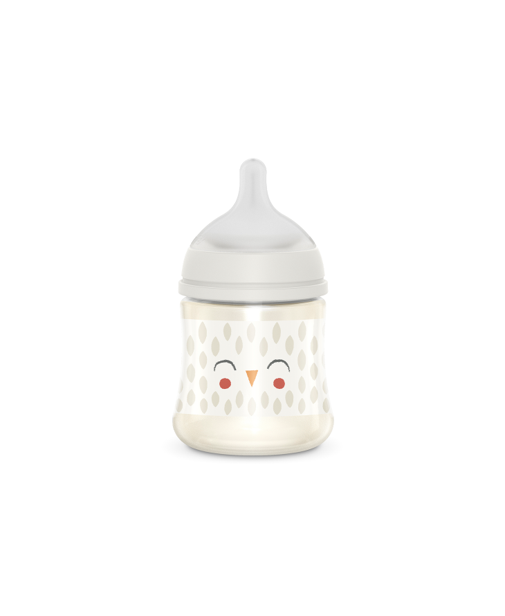 Biberon 150 ml Tetină fiziologică SX Pro cu debit lent Bufniță bej Bonhomia [ps:0ca73175-c5ad-48f8-9323-e34af34fb1b2]