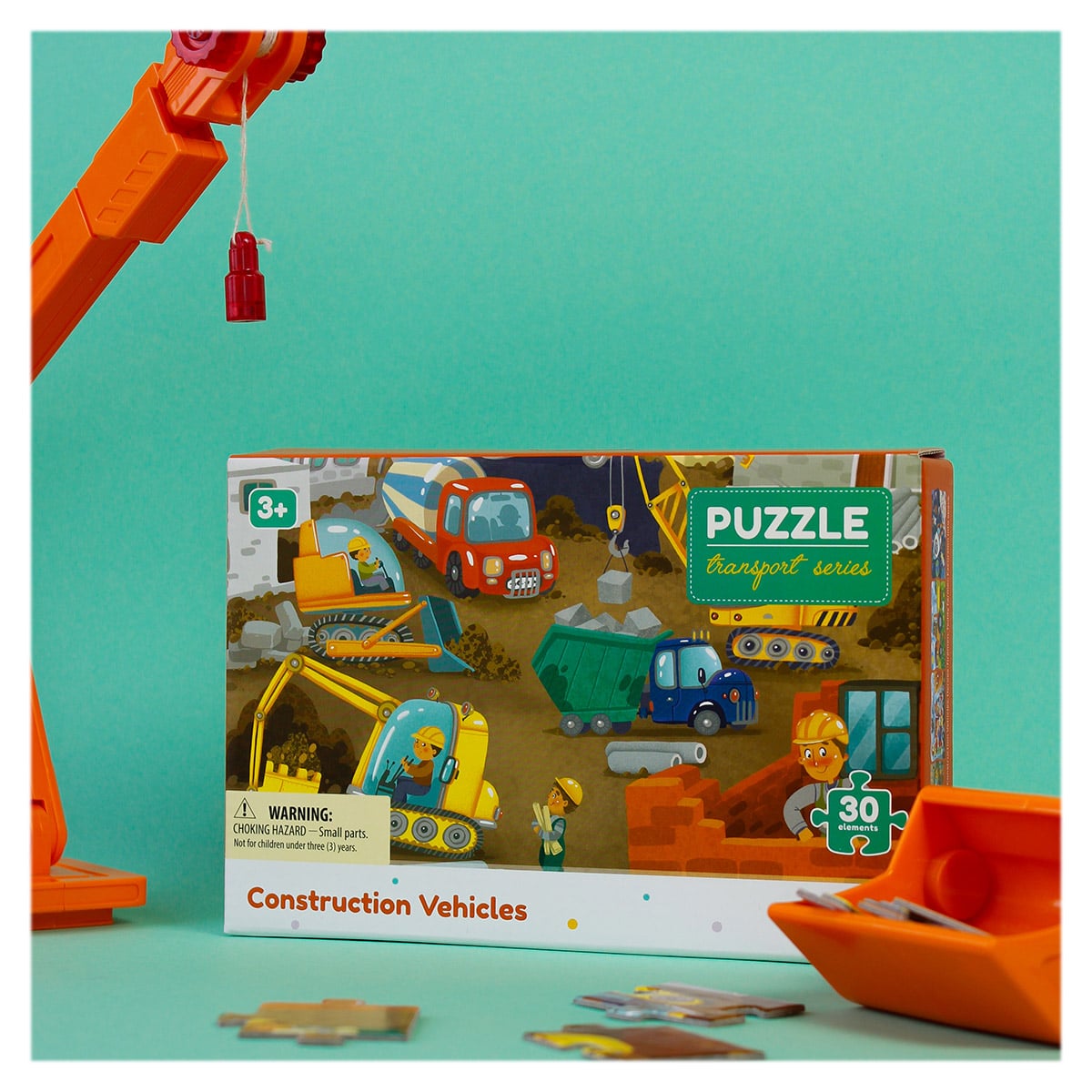 Puzzle Vehicule de Construcție Dodo Toys, 30 piese - Default Title (3) [ps:a09f4079-2035-461a-9066-a81806d5850a]