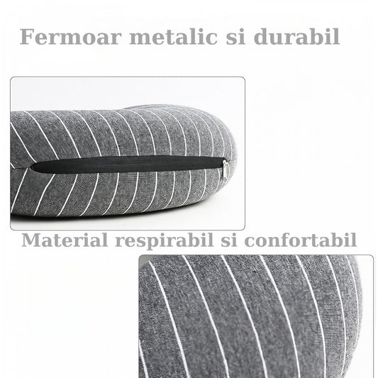 Perna de Călătorie Flippy 2 în 1, Spumă cu Memorie, Roz - Gri (3) [ps:8a4e7ff0-bf58-4803-b338-0ffcf3287c4e]