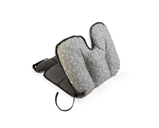 Saltea cu doua fete pentru carucior si scaun de masa - Gri