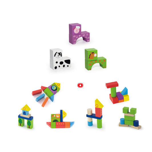 Set cuburi Ferma, 50 de piese, Viga [ps:f881a4da-31a3-4117-9821-892f9e6e2a08]