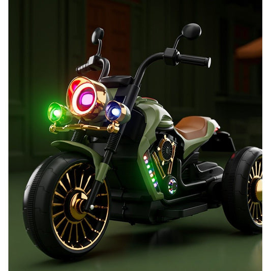Motocicletă Electrică Flippy, Verde, cu Bluetooth și Lumini - Verde (3) [ps:9ae26be5-68d0-4665-a04a-2b4bc71c66b1]