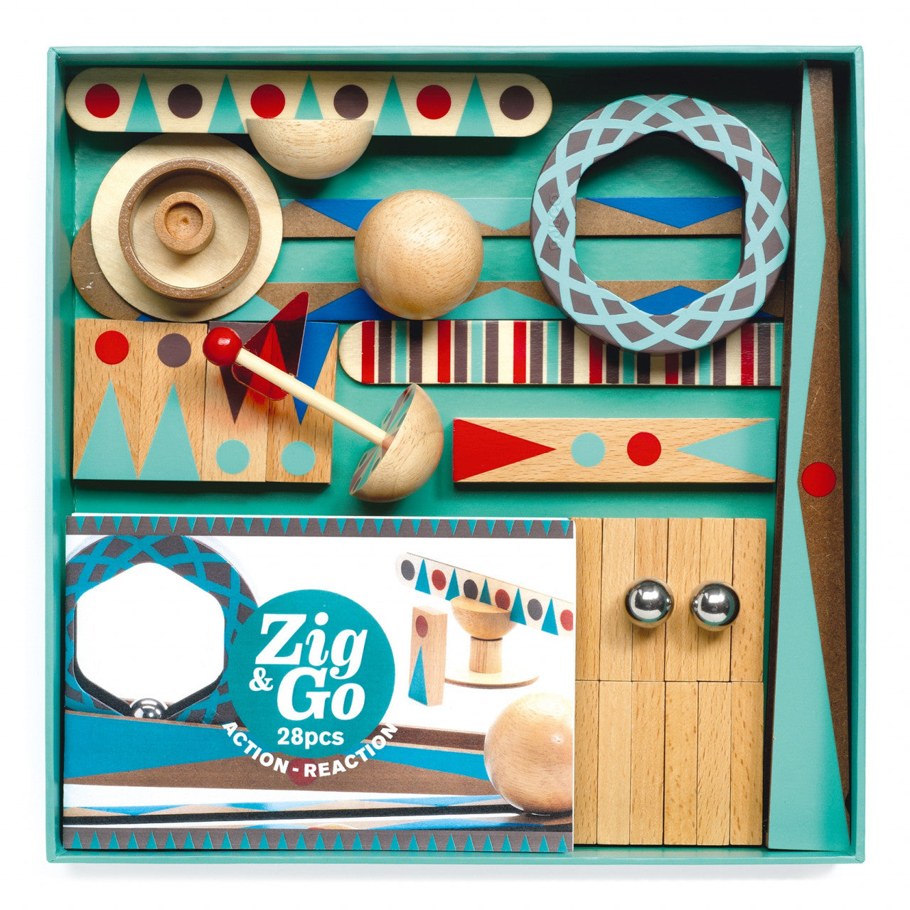 Set de constructie trasee Zig & Go Roll 28 piese, Djeco [ps:6a9dd555-27a5-4c84-b43e-8ad440aa91e9]
