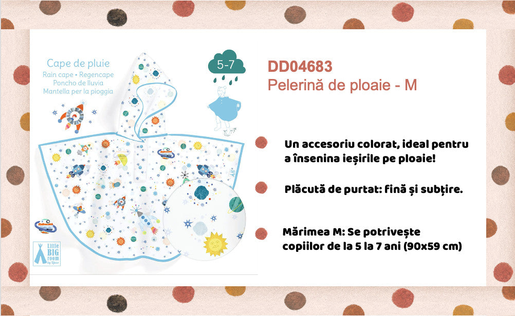Pelerina de ploaie Rachete, Djeco [ps:ed7bfb49-00ed-4a4b-a83b-46571f7805b9]