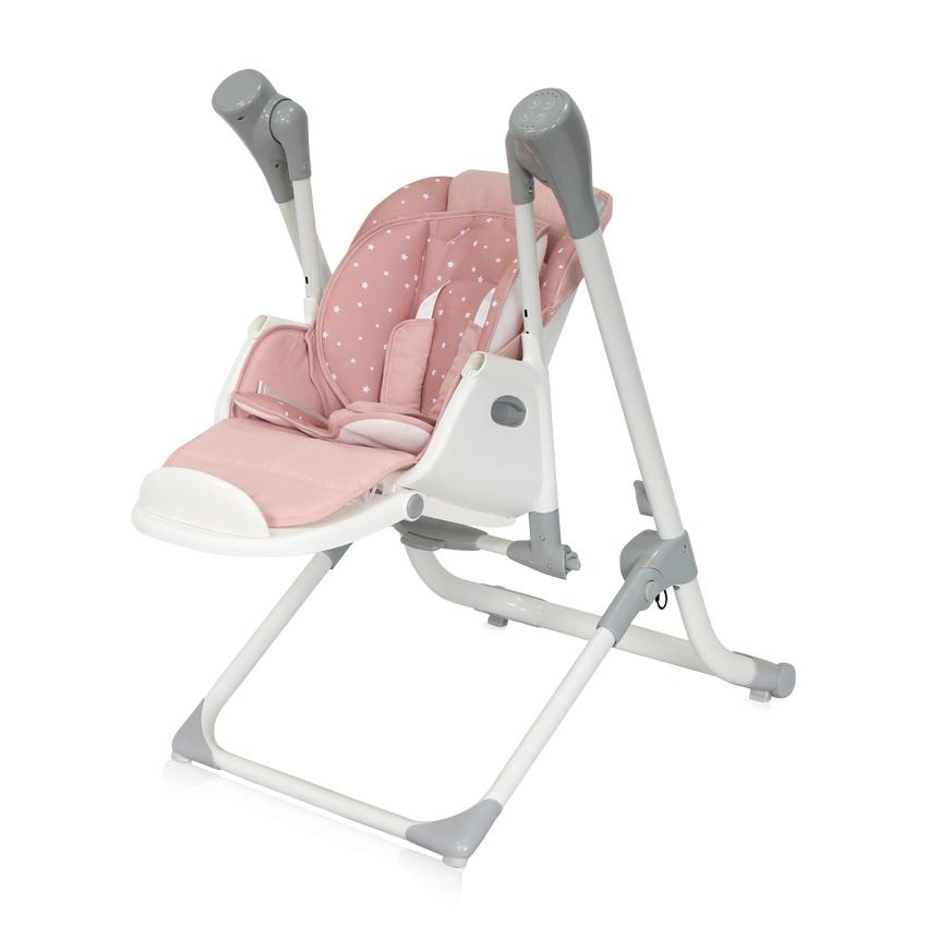 Scaun Masă și Leagăn Electric Lorelli Ventura, Grey Trees - Peach Beige Stars (3) [ps:fc89120e-490b-4574-84a3-30caa6bddf72]