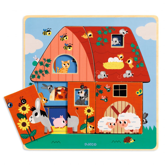 Puzzle straturi Animale de la ferma, Djeco - Imagine 3 [ps:eb481961-c7c6-4c14-b0bc-acb38f65ec6e]