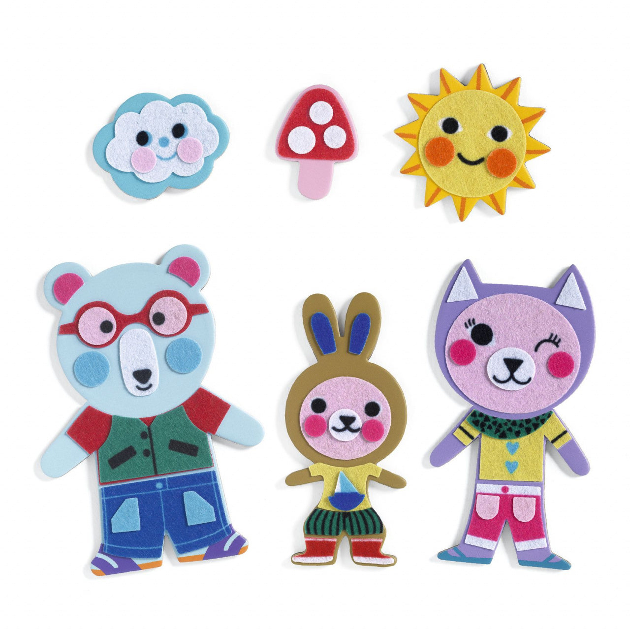 Joc creativ DIY Funky Familie, Djeco - Imagine 3 [ps:5872c0b1-89cf-4326-b433-53d47d33ccc7]
