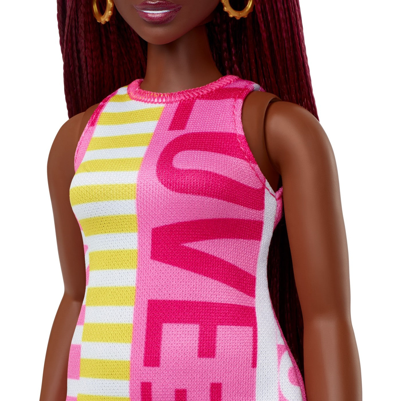 PAPUSA BARBIE FASHIONISTA CREOLA CU ROCHITA ROZ [ps:9341d498-08a8-4c79-aea1-fb333f5bc10d]