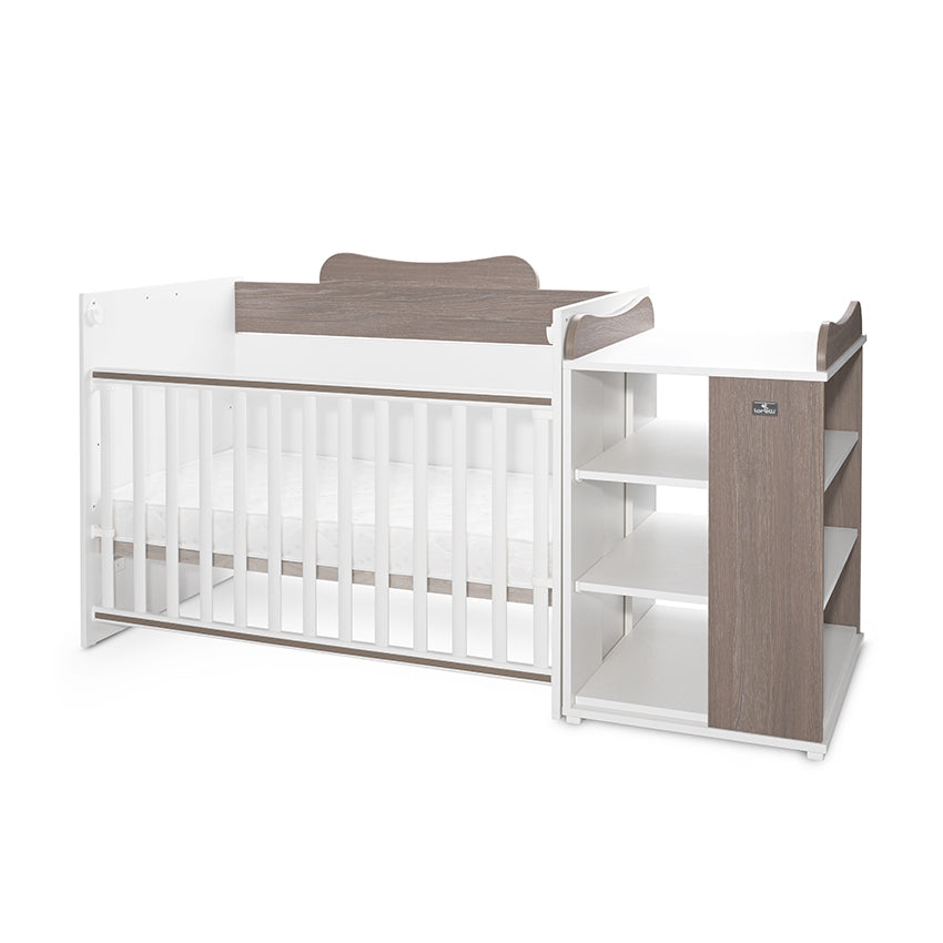 Pătuț Modular Multifuncțional Lorelli Multi, White Orchid - White & Coffee (3) [ps:62247b09-9335-4f0d-af71-5a67ec103a6b]