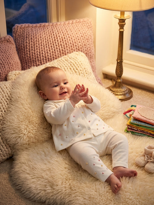 Set Cămașă și Pantaloni Bebe cu Perle Babymix 3-6 Luni - 6-9 Luni (3) [ps:7e450f15-d6c5-471b-8b1a-3830caa0aec6]