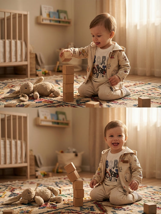 Set Hanorac Circ, Tricou și Pantaloni Bej 6-9L | INFANT - 12-18 Luni (3) [ps:0cad010a-faa9-4a77-9321-ae38a8a4d9be]