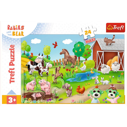 PUZZLE TREFL 24 MAXI BABIES AND THE BEAR ANIMALE LA FERMA - Imagine 3 [ps:2bfc2469-8967-47d4-9b41-b30947b3186b]