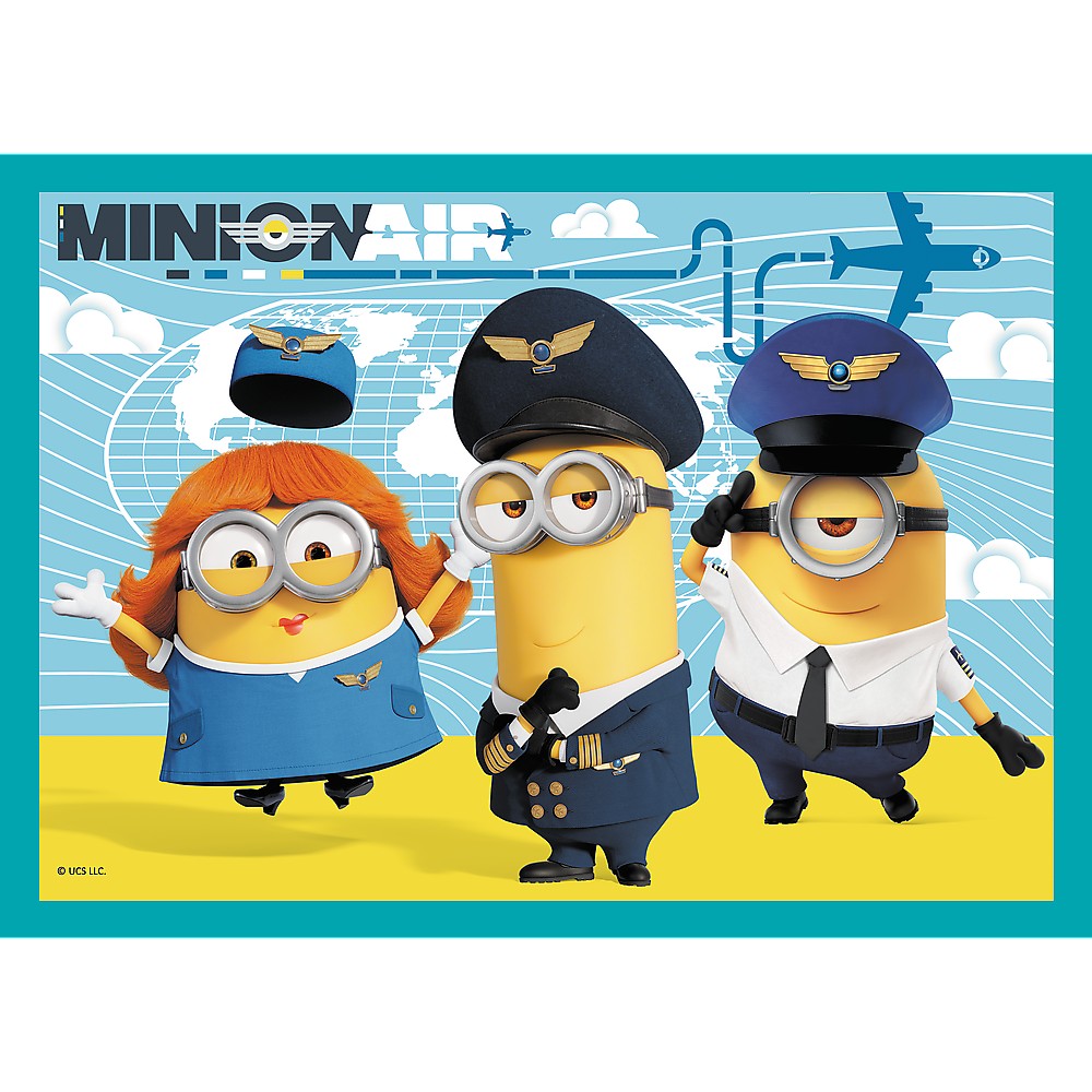 PUZZLE TREFL MINIONS 4IN1 LUMEA FERICITA A MINIONILOR - Imagine 3