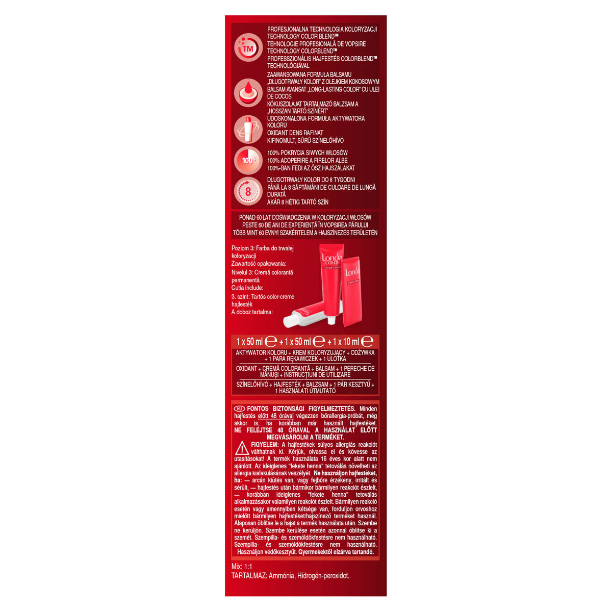LONDA Color, vopsea de par, nuanta rosu ca focul, nr 8/45, 1 buc, 1 buc - 3 [ps:ccc5c88d-7ab3-471e-b3e4-04e277d5ecc4]