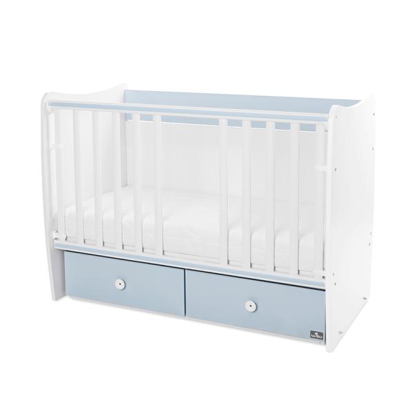 Pătuț Balansoar Transformabil Lorelli Matrix, 60x120 cm - White Baby Blue (3) [ps:176636a2-04d8-4364-ae08-64e3b461f970]