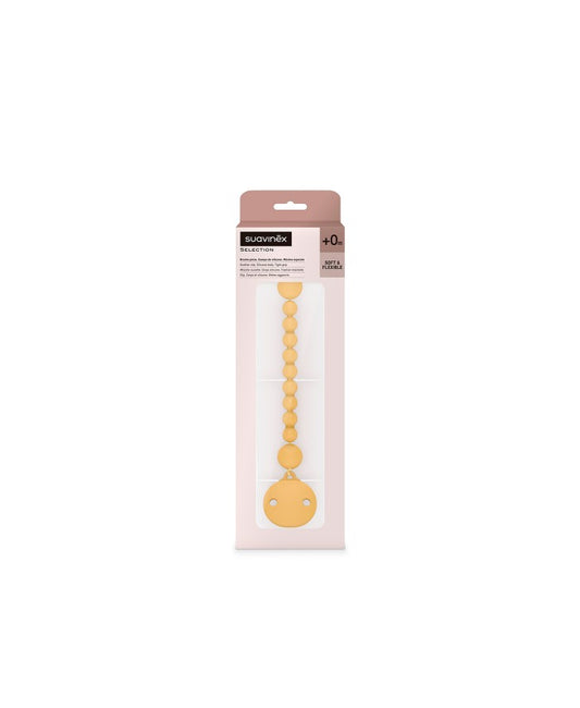 SUAVINEX COLOUR ESSENCE LĂNȚIȘOR CLIP PENTRU SUZETĂ DIN SILICON GALBEN MUSTAR [ps:6ddf5e07-46d3-4ceb-aef2-081cbdba4457]