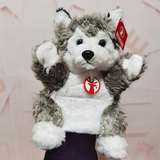 Papusa de Mana Pasare Flippy, Plus, 30cm, Alb/Negru - Model Husky, Gri (3) [ps:28f914c0-3b40-4792-b905-e95fbce6ac87]