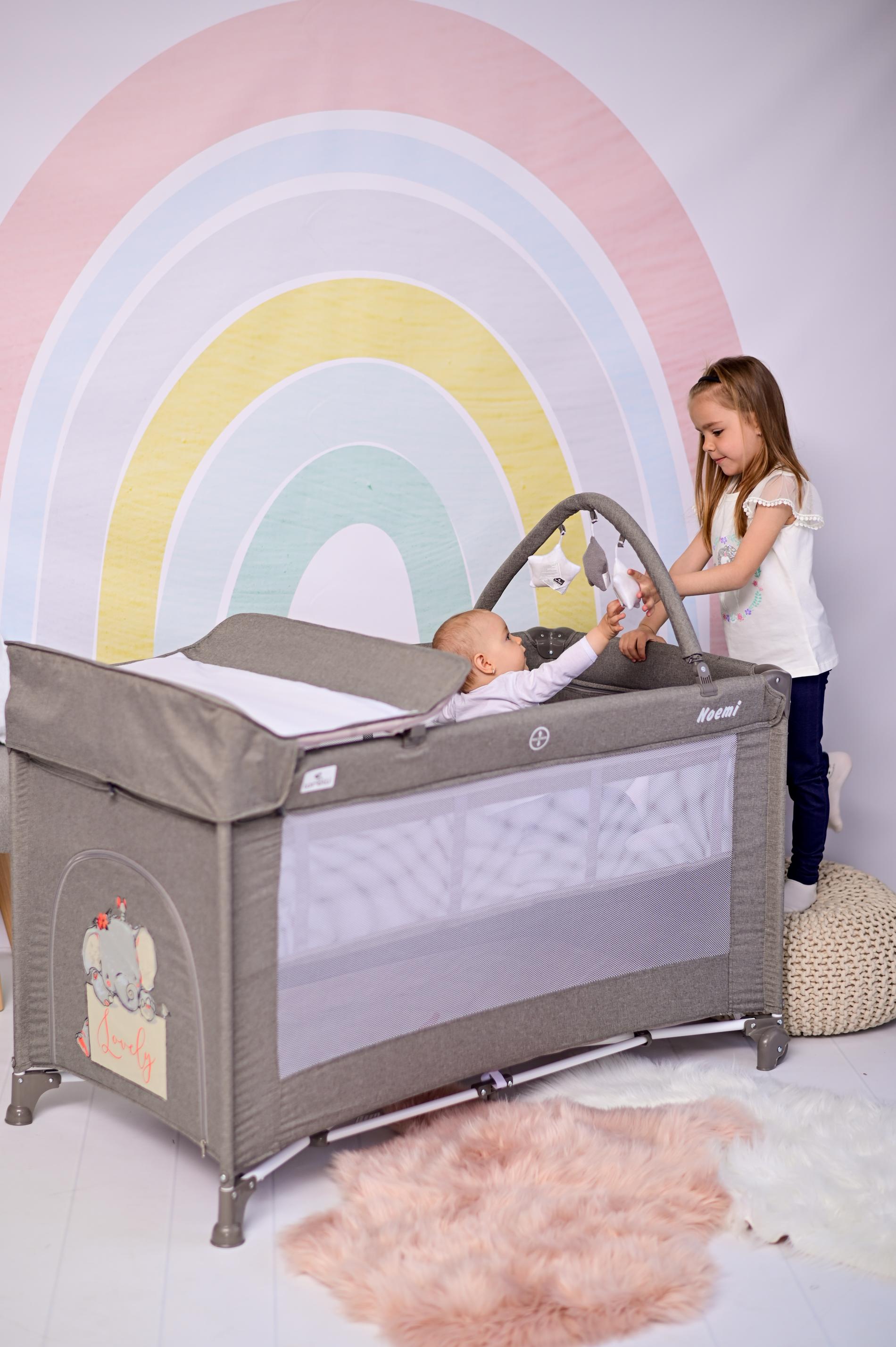 Patut pliabil Noemi Plus, 2 nivele cu accesorii - Imagine 3 [ps:c0e64610-ccb5-4857-927f-917f8c85cca5]