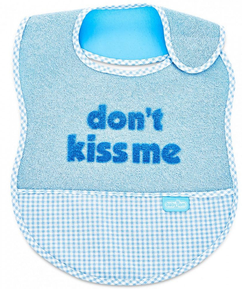 Baveta BabyJem din bumbac Dont Kiss Me (Culoare: Roz) [ps:7b0562d7-4c60-4d3d-8f1c-31d486dab16d]