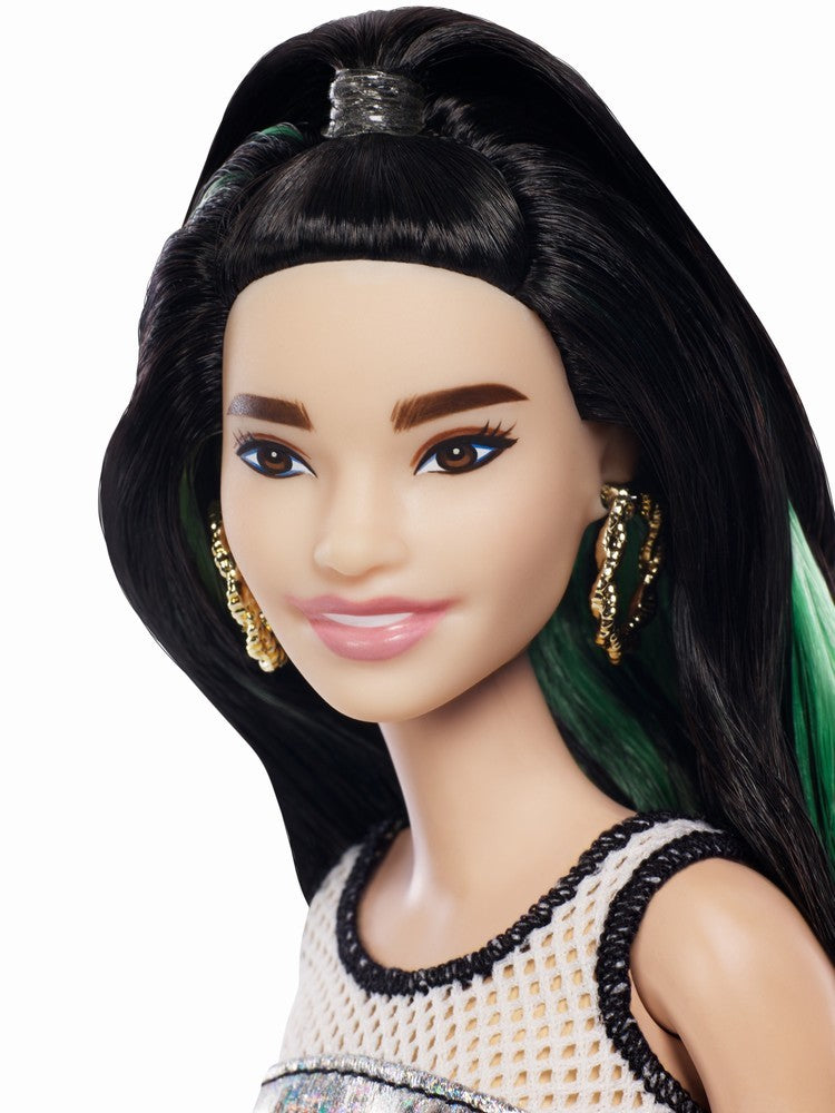 PAPUSA BARBIE FASHIONISTA BRUNETA CU ROCHITA SCLIPITOARE [ps:2cbbcca0-fc1f-437a-a13d-4d2f1662ea2d]