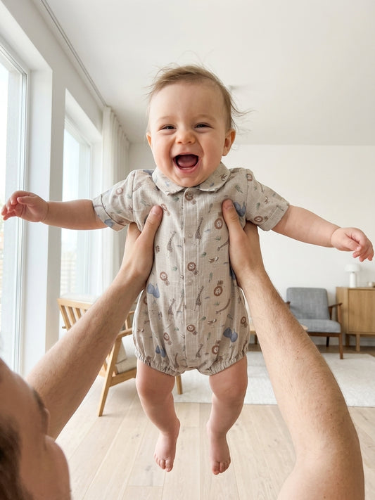 Body cu guler și imprimeu safari, Flexi 0-3 Luni Bleu INFANT - 6-9 Luni (3) [ps:4597ec3d-3344-4668-8aa7-966b9b81c101]