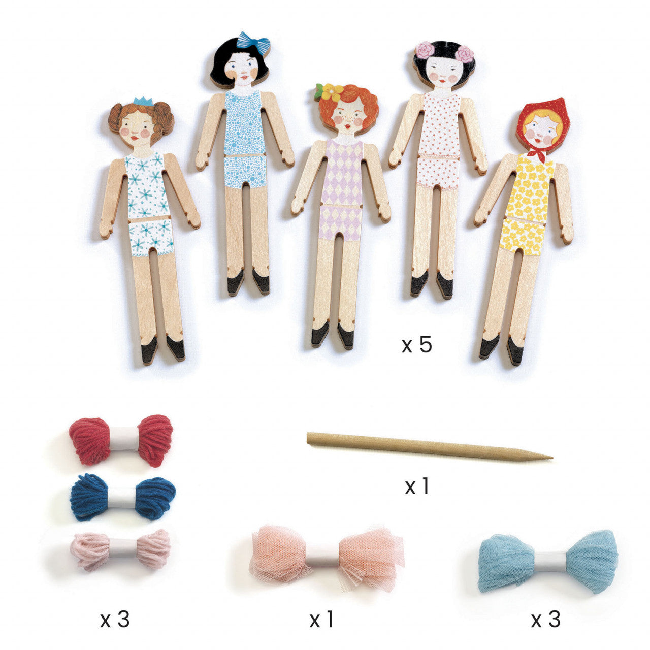 Joc creativ DIY Papusi pentru vise senine, Djeco - Imagine 3