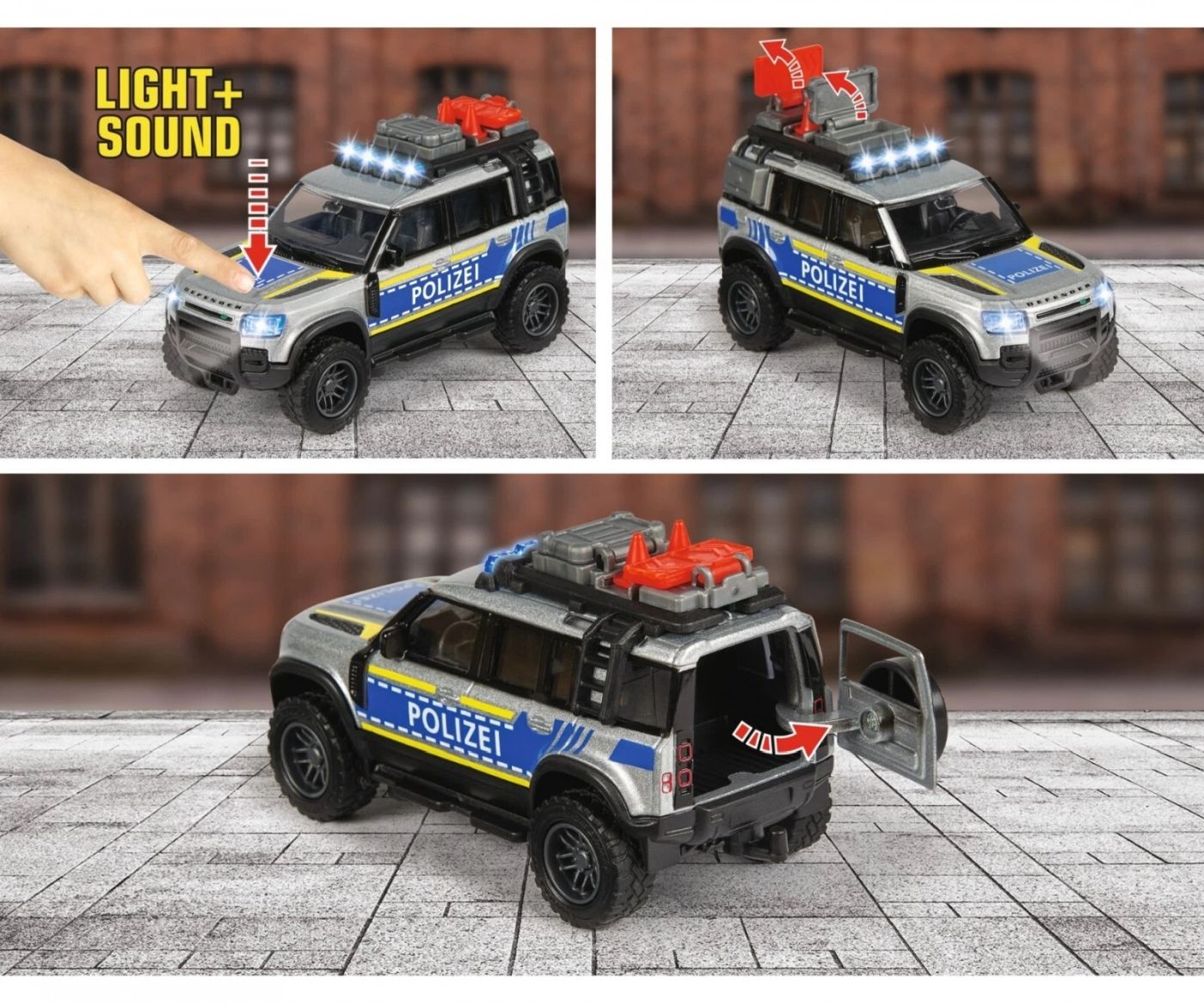 MAJORETTE MASINA DE POLITIE LAND ROVER CU LUMINI SI - Imagine 5 [ps:9f0f9b46-9cad-46b4-a84e-7a7319c66ec5]