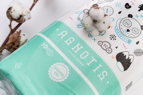 Aleze igenice absorbante pentru bebelusi Agnotis, 60 x - Imagine 3