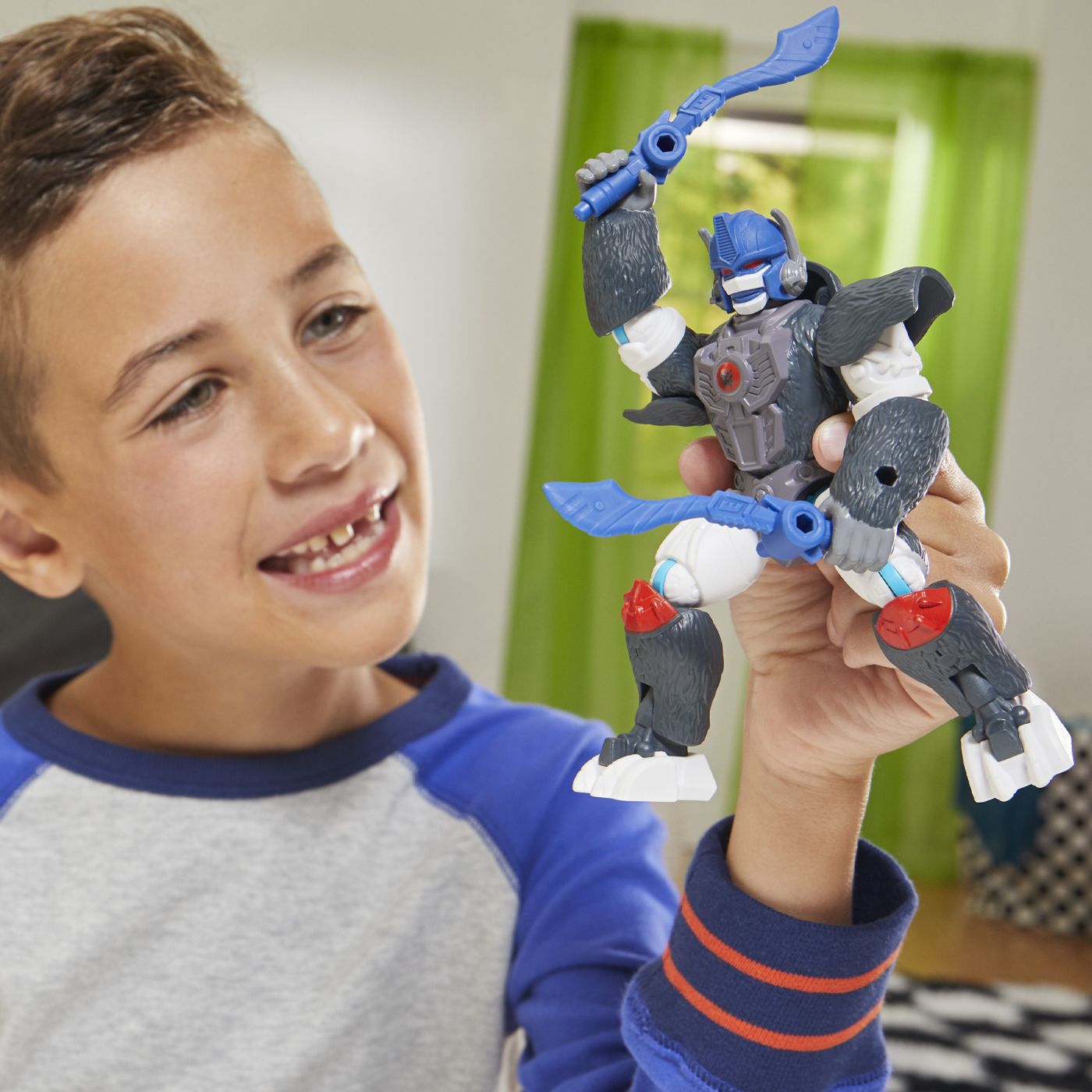 TRANSFORMERS MIX MASHERS FIGURINA OPTIMUS PRIMAL 12CM SI - Imagine 3