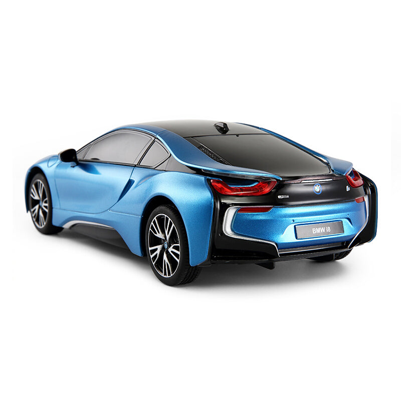 MASINA CU TELECOMANDA BMW i8 ALBASTRU CU SCARA 1 LA 18 [ps:ba7531ec-115d-4038-90fc-cb6d044a2dd6]