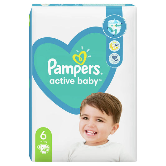 PAMPERS Active Baby, scutece, 13-18 kg, marime 6, Jumbo Pack, 48 buc [ps:13eea60d-63ac-413d-bd97-dae7b554fd56]