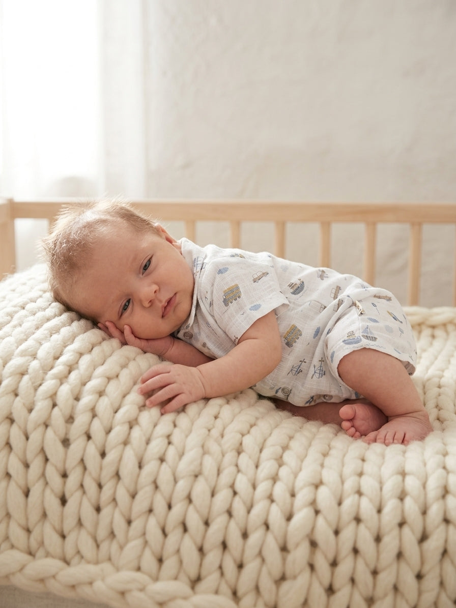 Salopetă Vară cu Guler și Vehicule 0-3 Luni | INFANT - 3-6 Luni (3) [ps:6931ec46-cc50-4245-92c5-0e5562833bff]