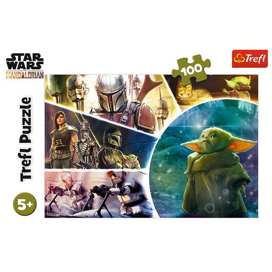 PUZZLE TREFL 100 STARWARS BABY YODA MADALORIANUL - Imagine 3