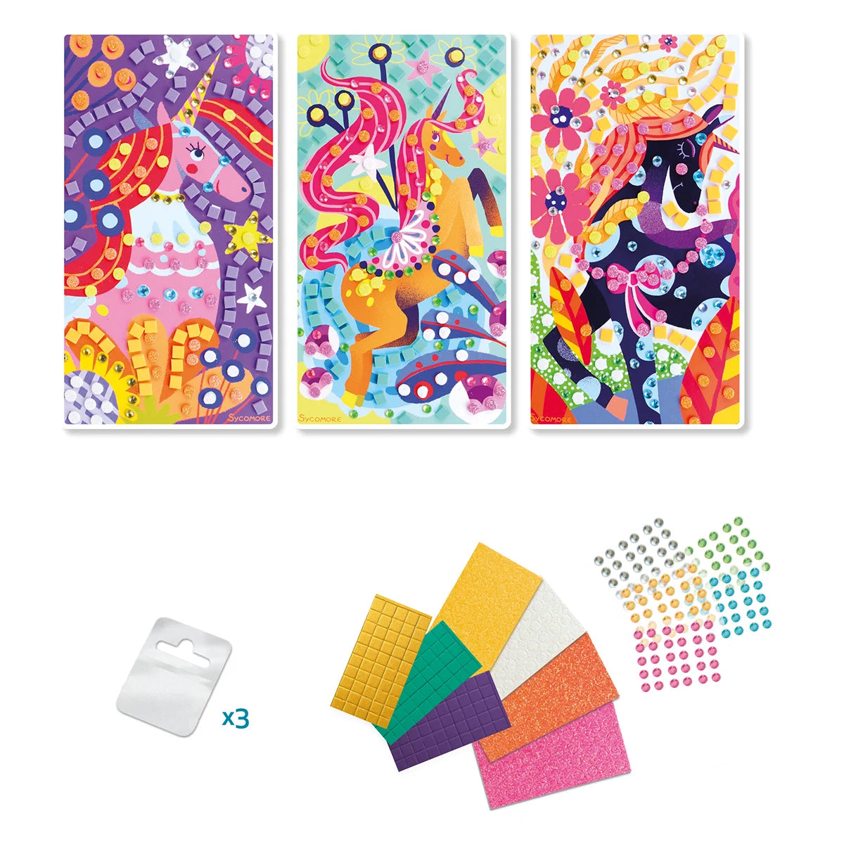Set Creativ Mozaic Unicorni Sycomore - Jucărie Creativă - Default Title (3) [ps:e850c298-c52e-4d34-b591-8f02af1f1022]
