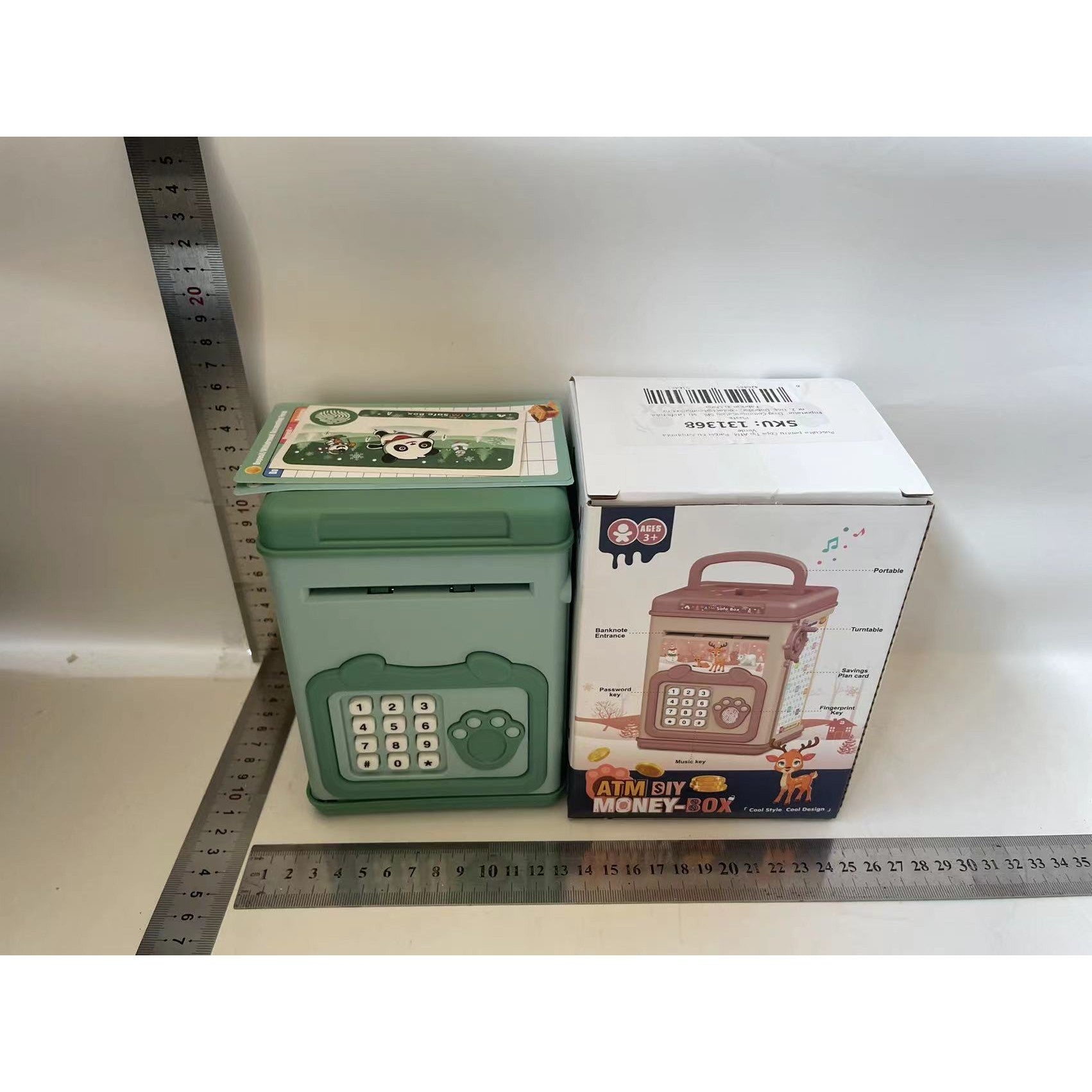 Pușculiță Electronică SMART BOX Flippy cu Amprentă, Roz - Verde (3) [ps:056a6ba3-944e-463d-9cee-6b90c6e2368f]
