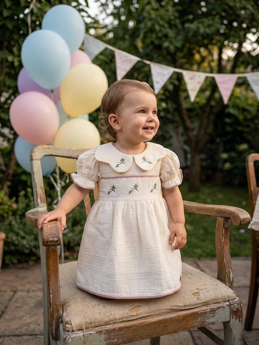 Rochie muselină brodată Amante cu guler Peter Pan 2 ANI - 2 ANI (3) [ps:2c3ed13f-d36c-412a-94b8-0969e44268c9]