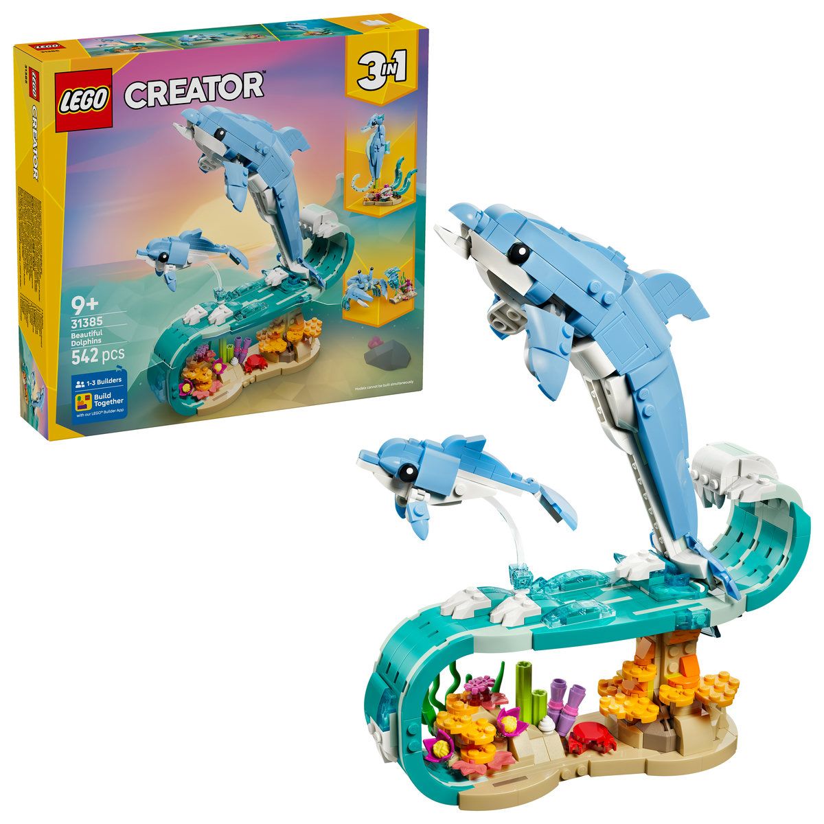 LEGO CREATOR ANIMALE MARINE DELFINI SUPERBI 31385 - Imagine 8 [ps:beda23bb-1671-4187-9a9d-80bfe5fe0741]