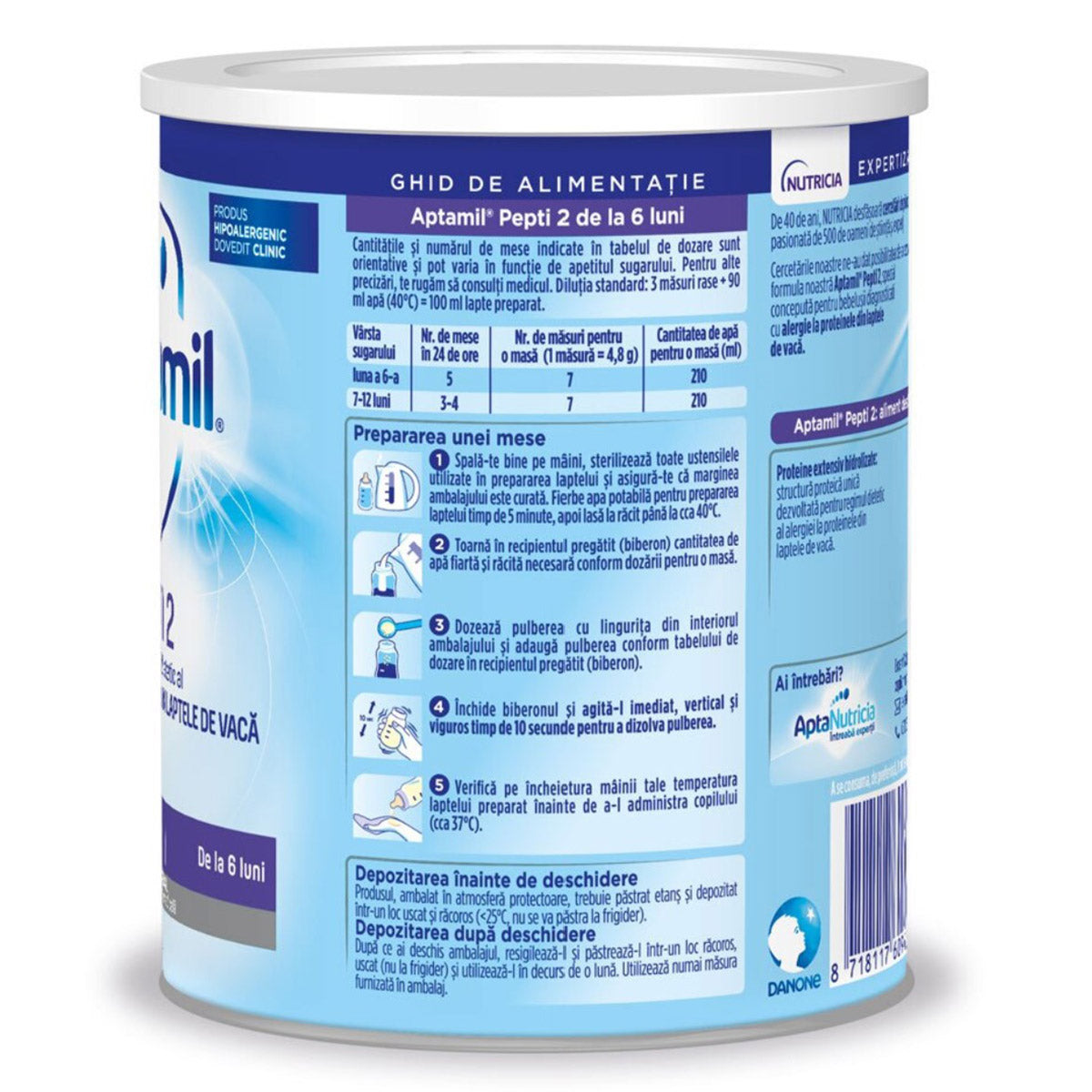APTAMIL Pepti Syneo 2, lapte praf, pentru 6-12 luni, 400 g - Imagine 4 [ps:75a1f1da-5013-44bd-b24e-e2ff4f2c98b0]