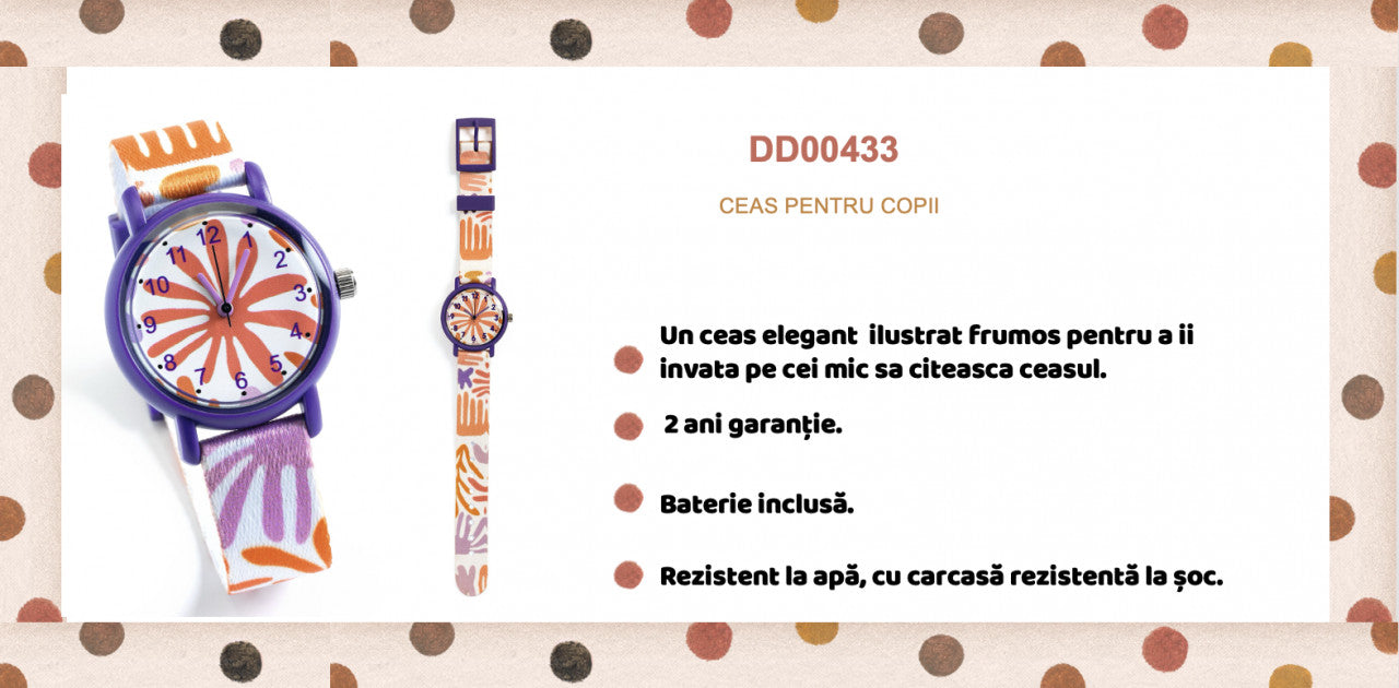 Ceas de mana Frunze colorate, Djeco [ps:1287f625-a2e4-4f18-aa37-f77870d3041f]