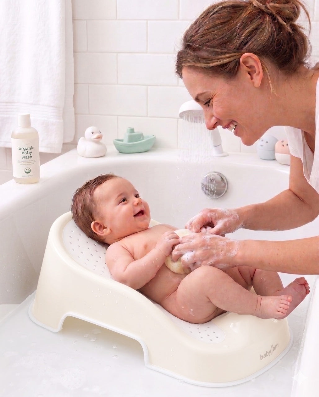 Suport pentru baie Soft Touch BabyJem, Indigo - Bej (3) [ps:186199f5-66f5-441b-a397-fd1993462979]
