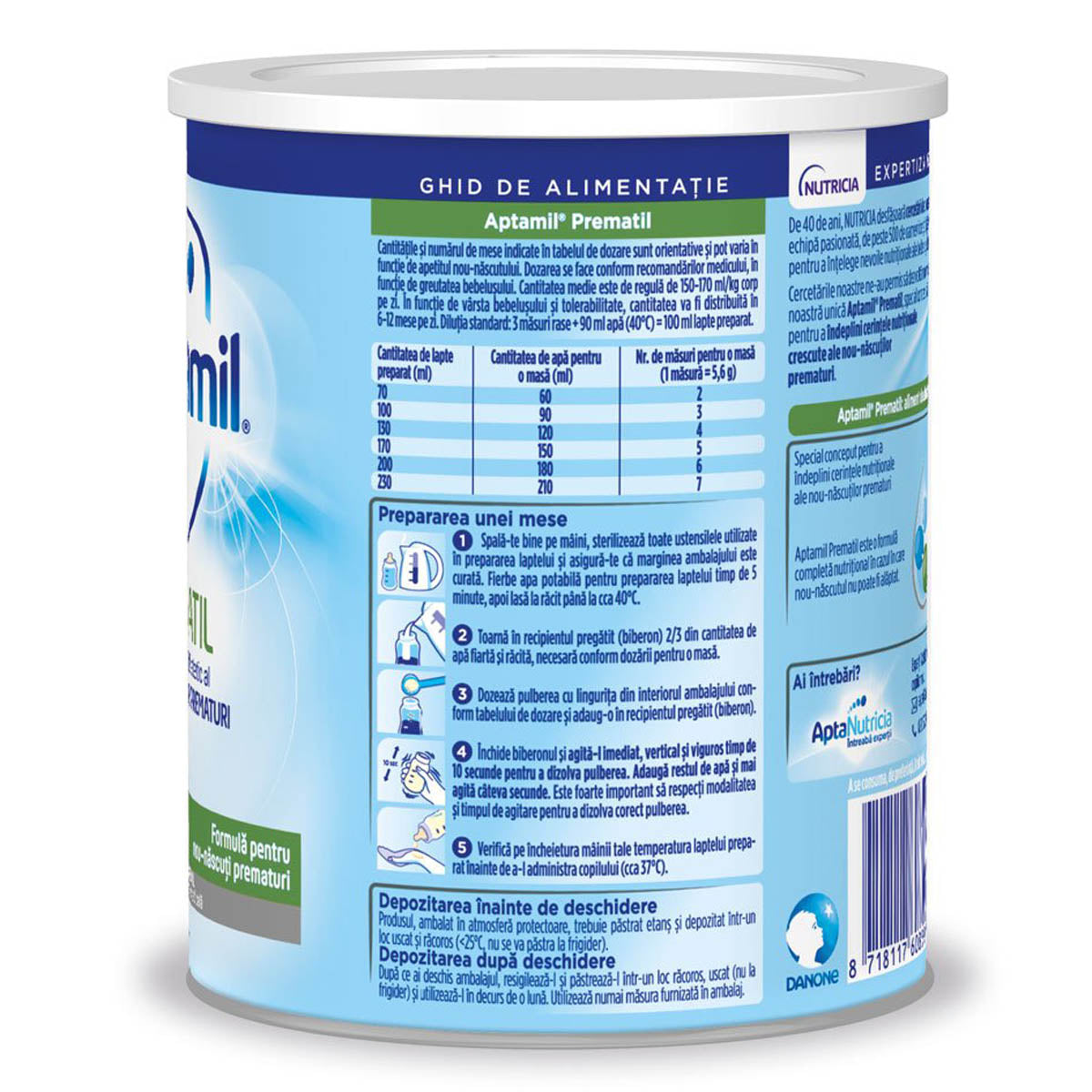 APTAMIL Prematil, formula speciala lapte praf, pentru nou-nascutii prematur, 400 g - 3 [ps:1218c393-3891-4f22-8bf3-8eaa72f5f64b]