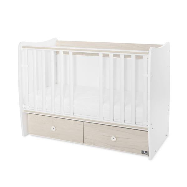 Pătuț Balansoar Transformabil Lorelli Matrix, 60x120 cm - White Light Oak (3) [ps:df5e70fe-23d7-4fc0-9f74-0199b21bf506]