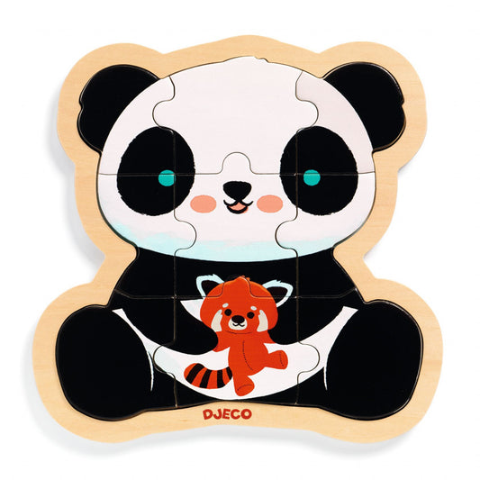 Puzzle din lemn Ursuletul Panda, Djeco - Imagine 2 [ps:475b62b7-701a-4bad-a48f-404566e5826e]