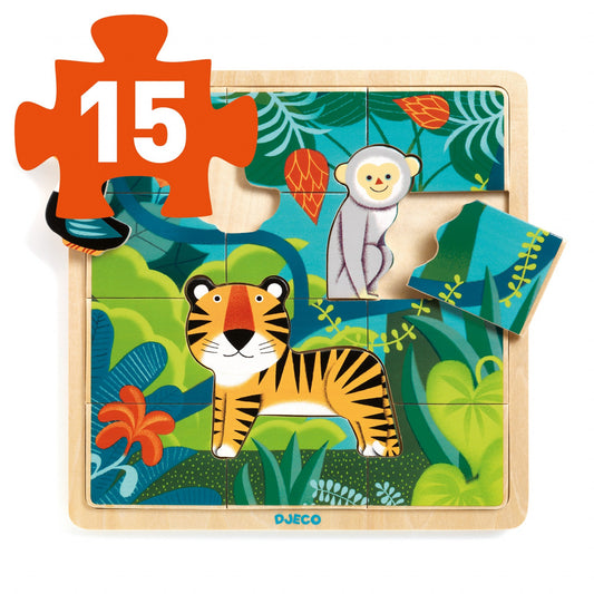 Puzzle din lemn Jungla, Djeco - Imagine 3 [ps:fd328ea2-30a7-4923-b48a-d9a61a6b0659]